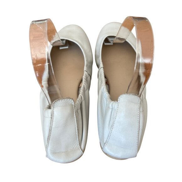 Woolworth Beige Ballet Flats Women's Size 6 Genuine Leather Comfy Minimalist - Picture 5 of 9